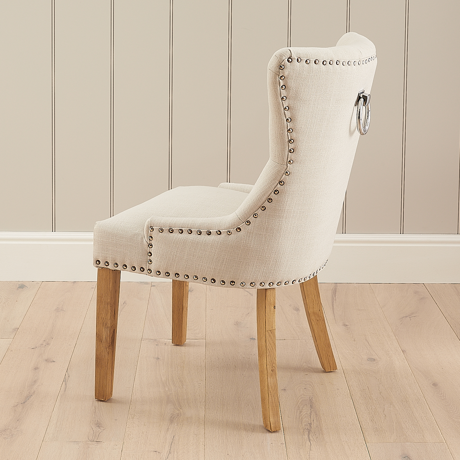 Knightsbridge Linen Wing Back Dining Chair – Second - Image 3