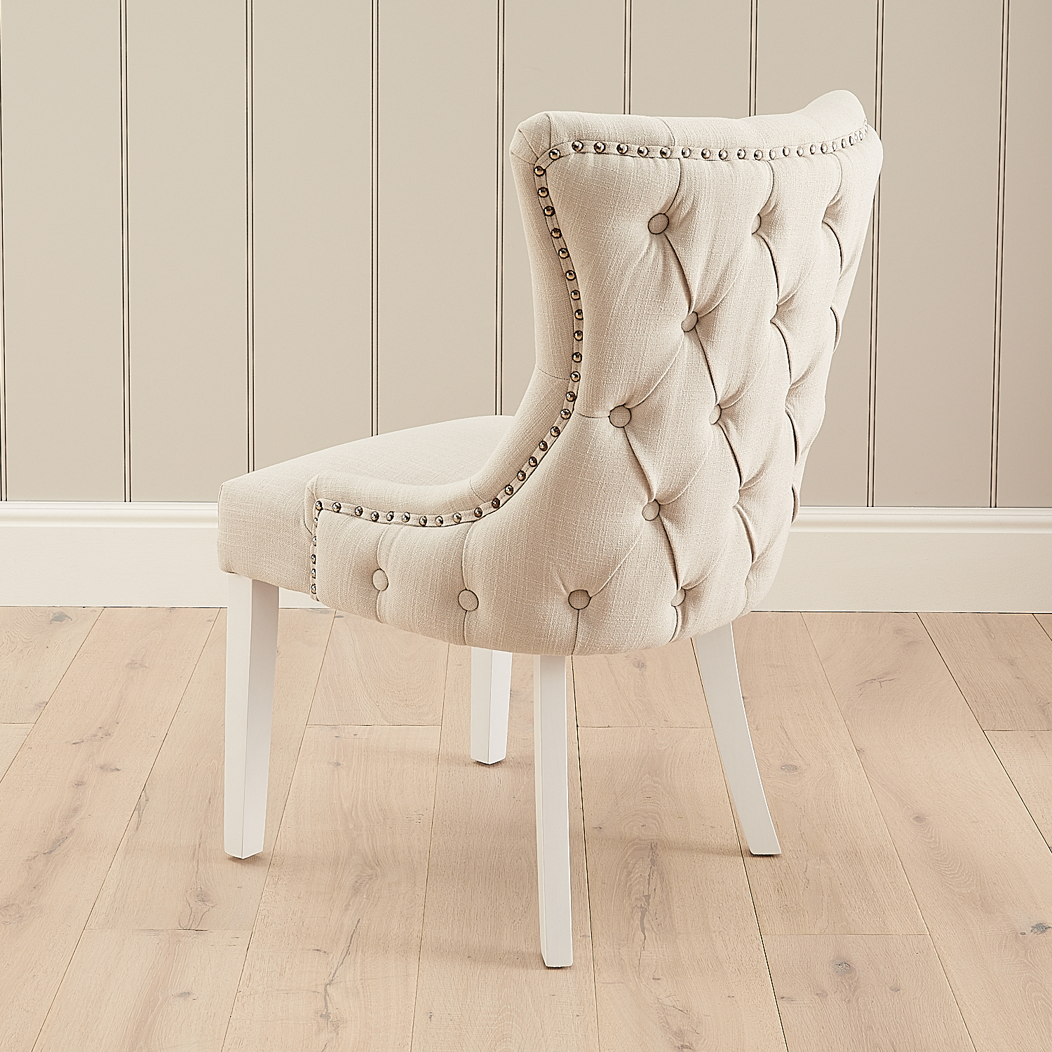 Knightsbridge Linen Wing Back Dining Chair – Second - Image 3