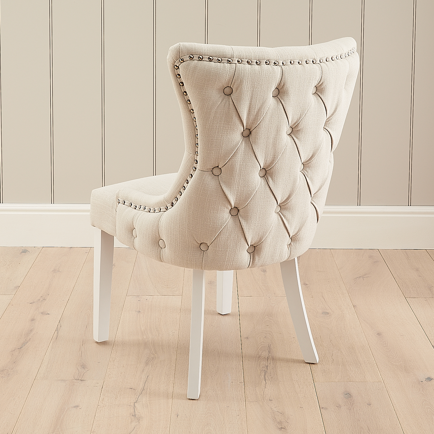 Knightsbridge Linen Wing Back Dining Chair – Second - Image 2