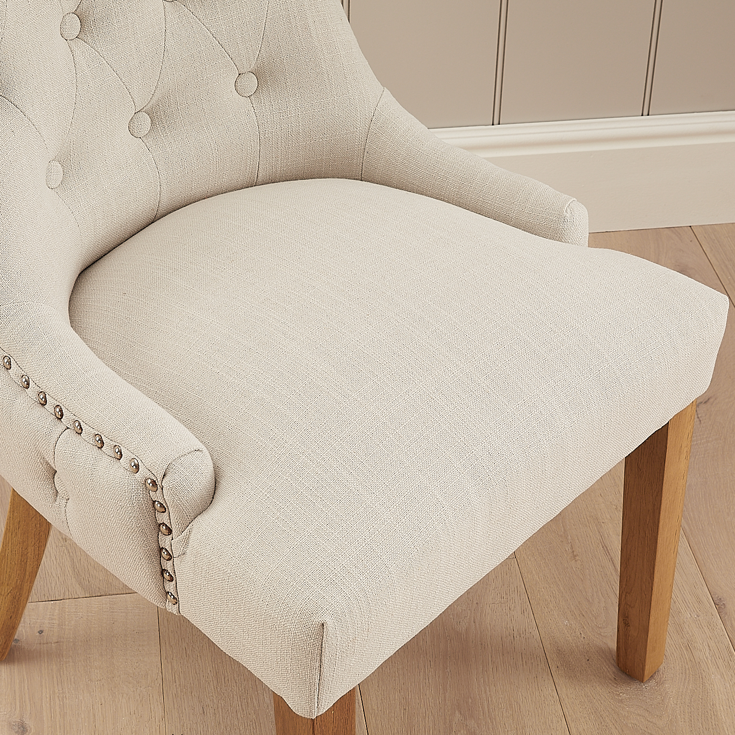 Knightsbridge Linen Wing Back Dining Chair – Second - Image 9