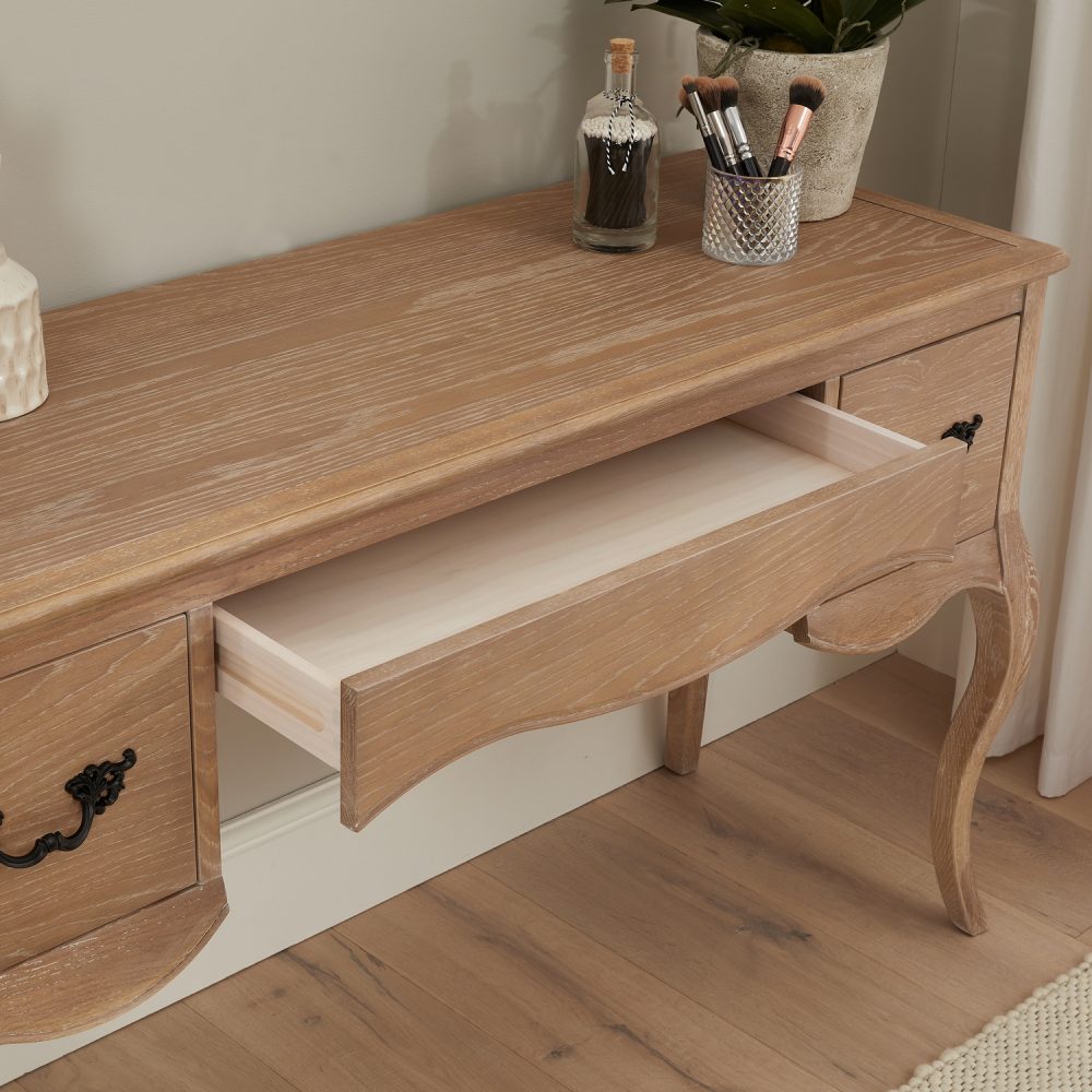 Lille French Limed Oak Dressing Table Set - Image 7