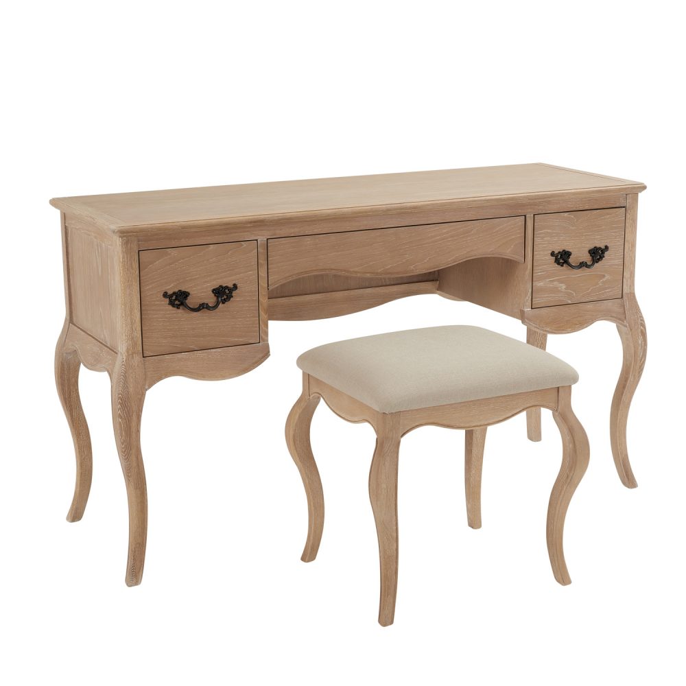 Lille French Limed Oak Dressing Table Set - Image 11