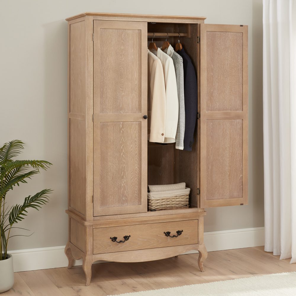 Lille French Oak Double Wardrobe - Image 5