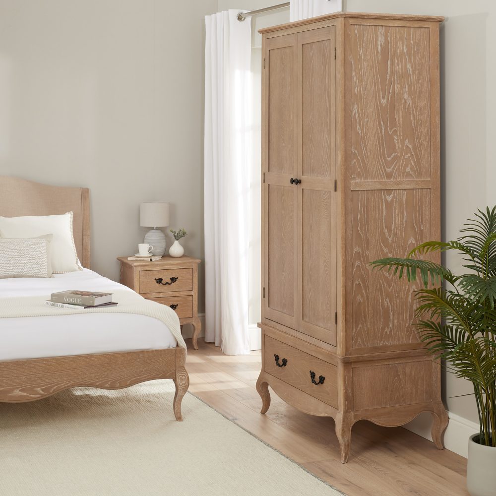 Lille French Oak Double Wardrobe - Image 4
