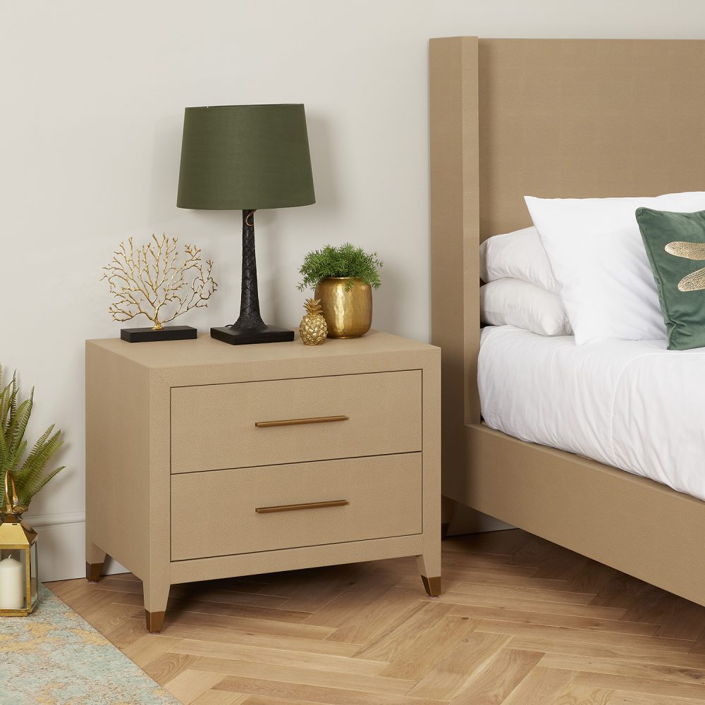 Richmond Shagreen Two Drawer Chest - Cabinet - Image 3