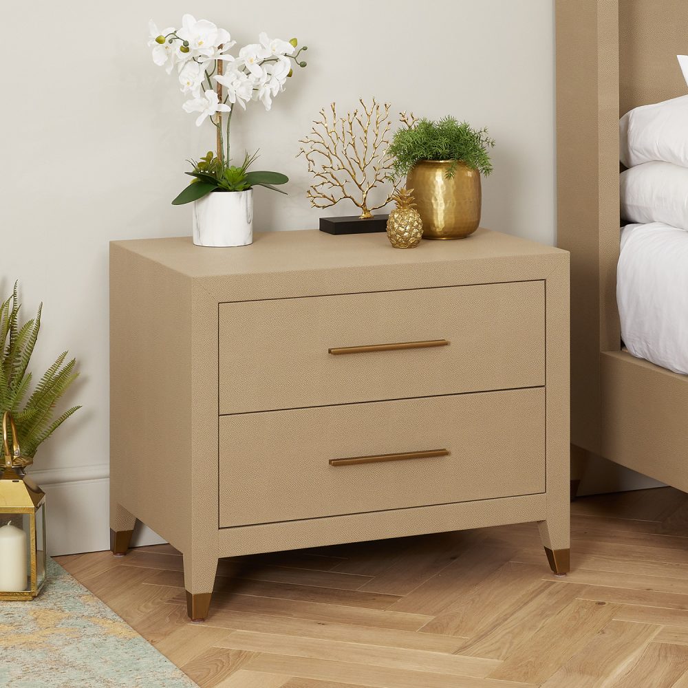 Richmond Shagreen Two Drawer Chest - Cabinet