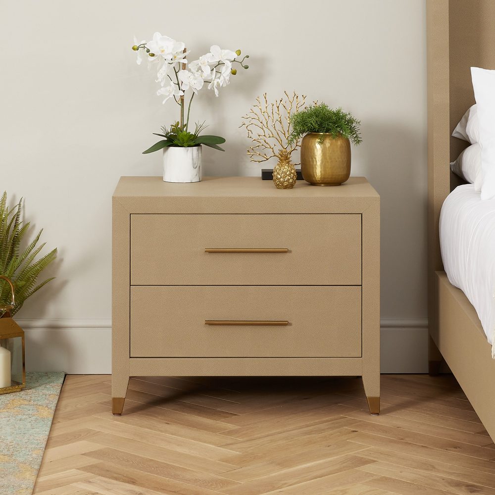 Richmond Shagreen Two Drawer Chest - Cabinet - Image 4