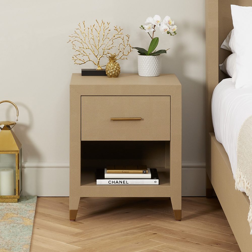 Richmond Shagreen One Drawer Lamp Table - Image 3