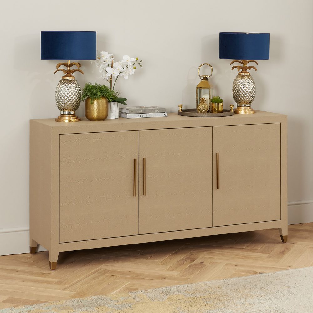 Richmond Large Shagreen Three Door Sideboard - Image 3