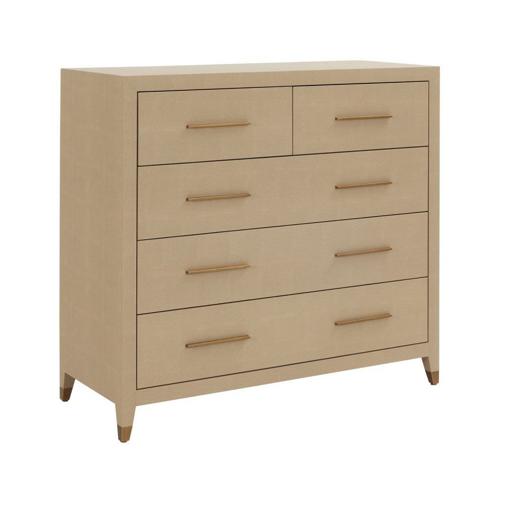Richmond Shagreen Five Drawer Large Chest - Image 6