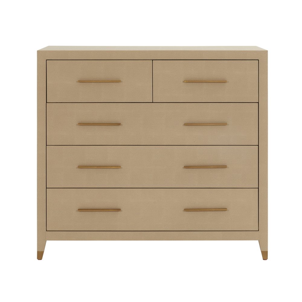 Richmond Shagreen Five Drawer Large Chest - Image 5